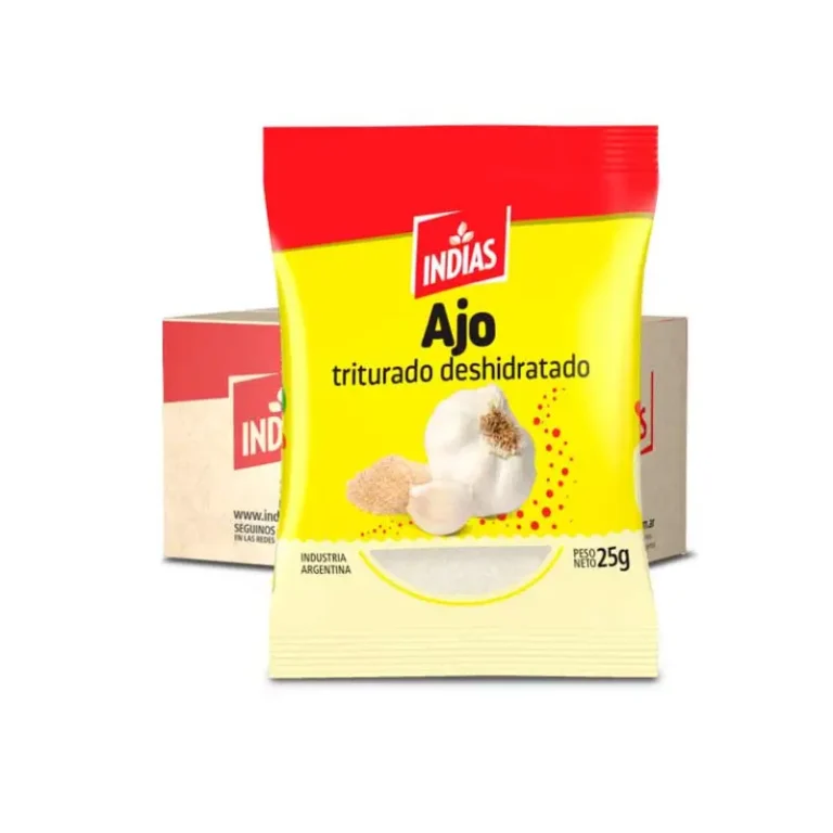 Ajo Molido Indias 25g x10 condimentos precio mayorista Mendoza