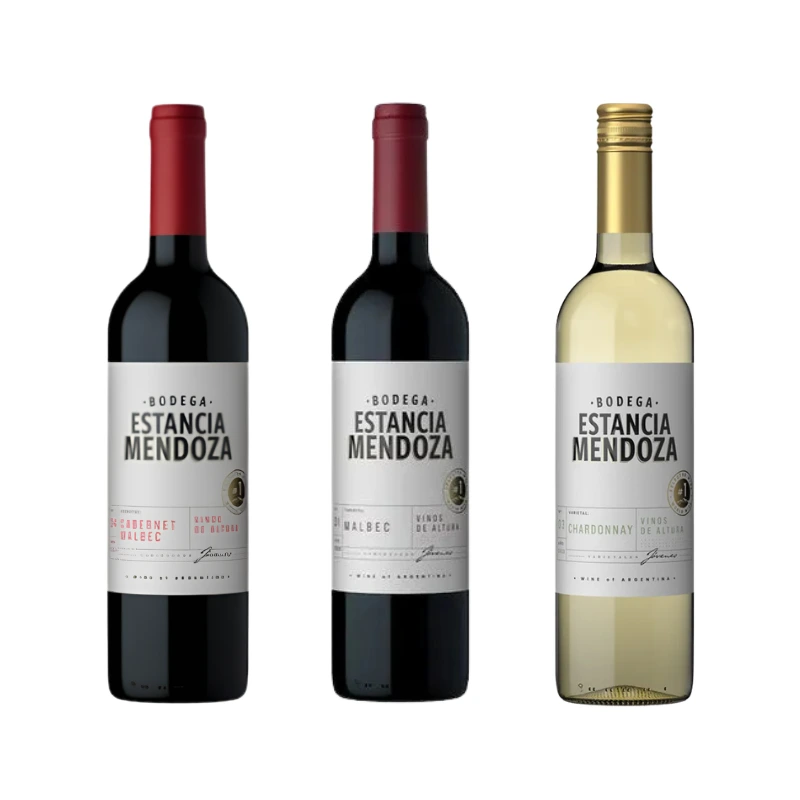 Vino Estancia Mendoza Varietales 750ml Malbec Cabernet Sauvignon Chardonnay Vino Estancia Mendoza Varietales 750ml Malbec Cabernet Sauvignon Chardonnay
